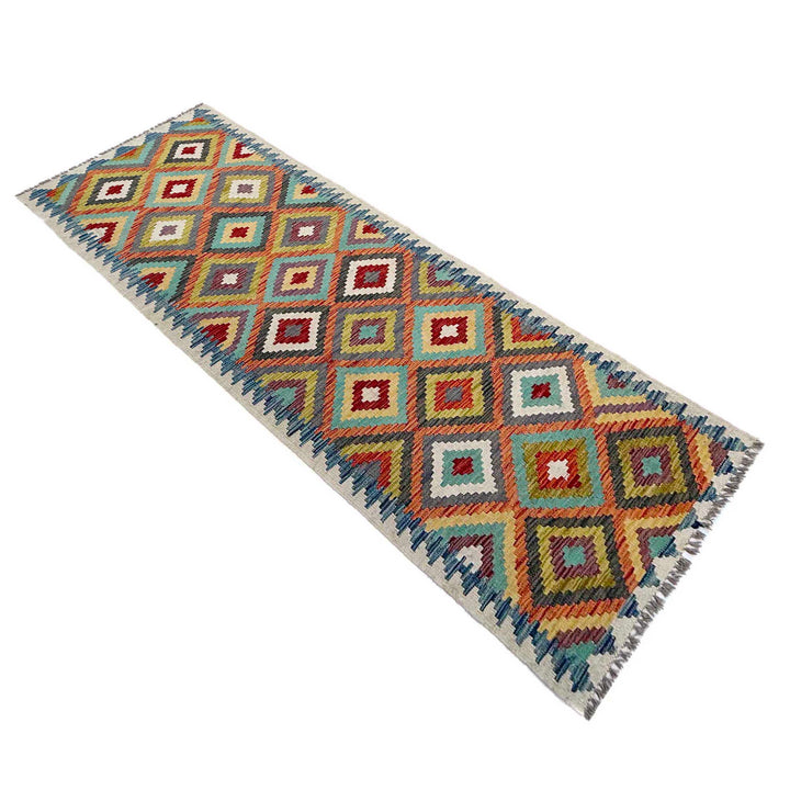 Afghan Vegetable Kilim Rug 2' 9" x 9' 6" Flat-Weave view