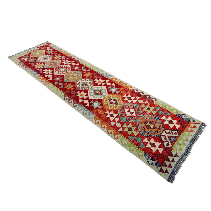 Afghan Vegetable Kilim Rug 2' 7" x 9' 11" Flat-Weave view
