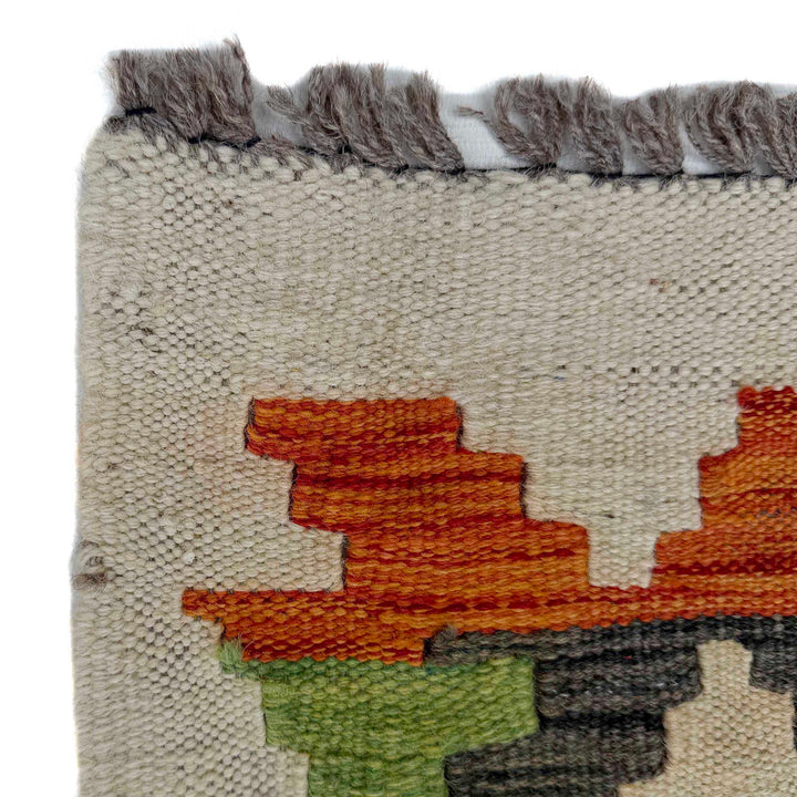 Afghan Vegetable Kelim Runner 2' 7" x 9' 3" Flat-Weave pattern