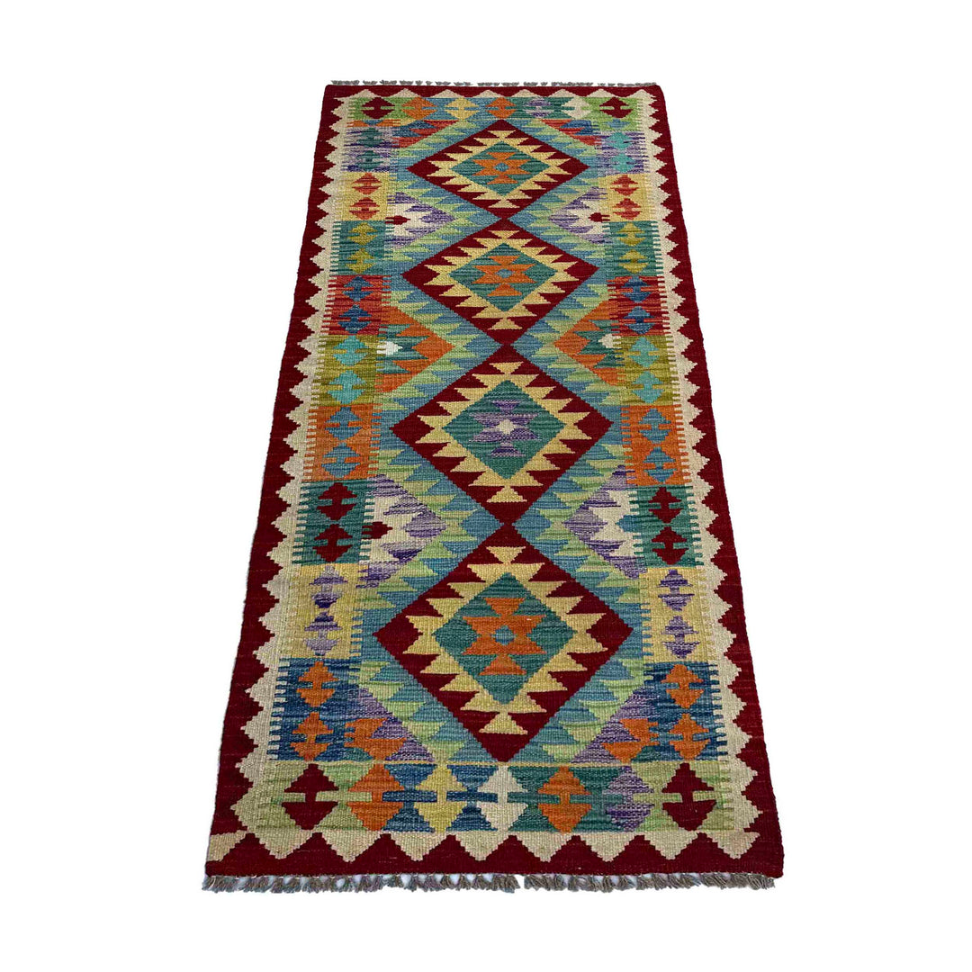 Handmade Vegetable Kilim Runner 2' 6" x 6' 6" - No. AL99026