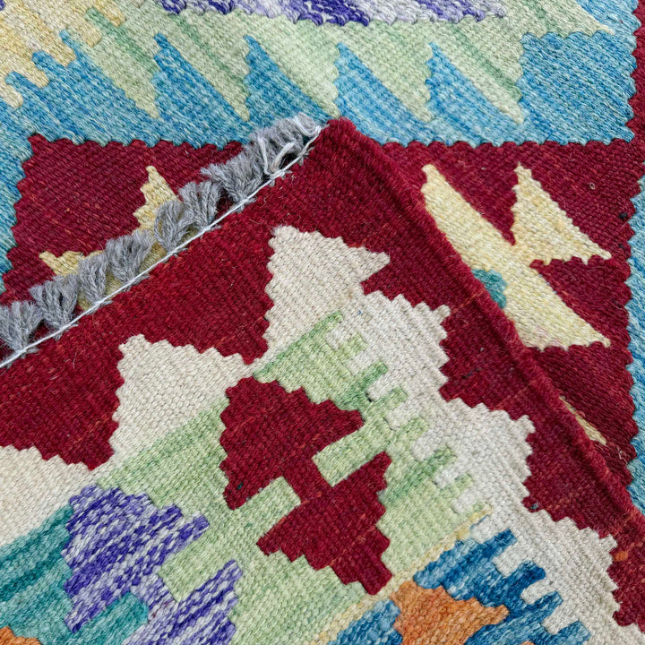 Handmade Vegetable Kilim Runner 2' 6" x 6' 6" - No. AL99026