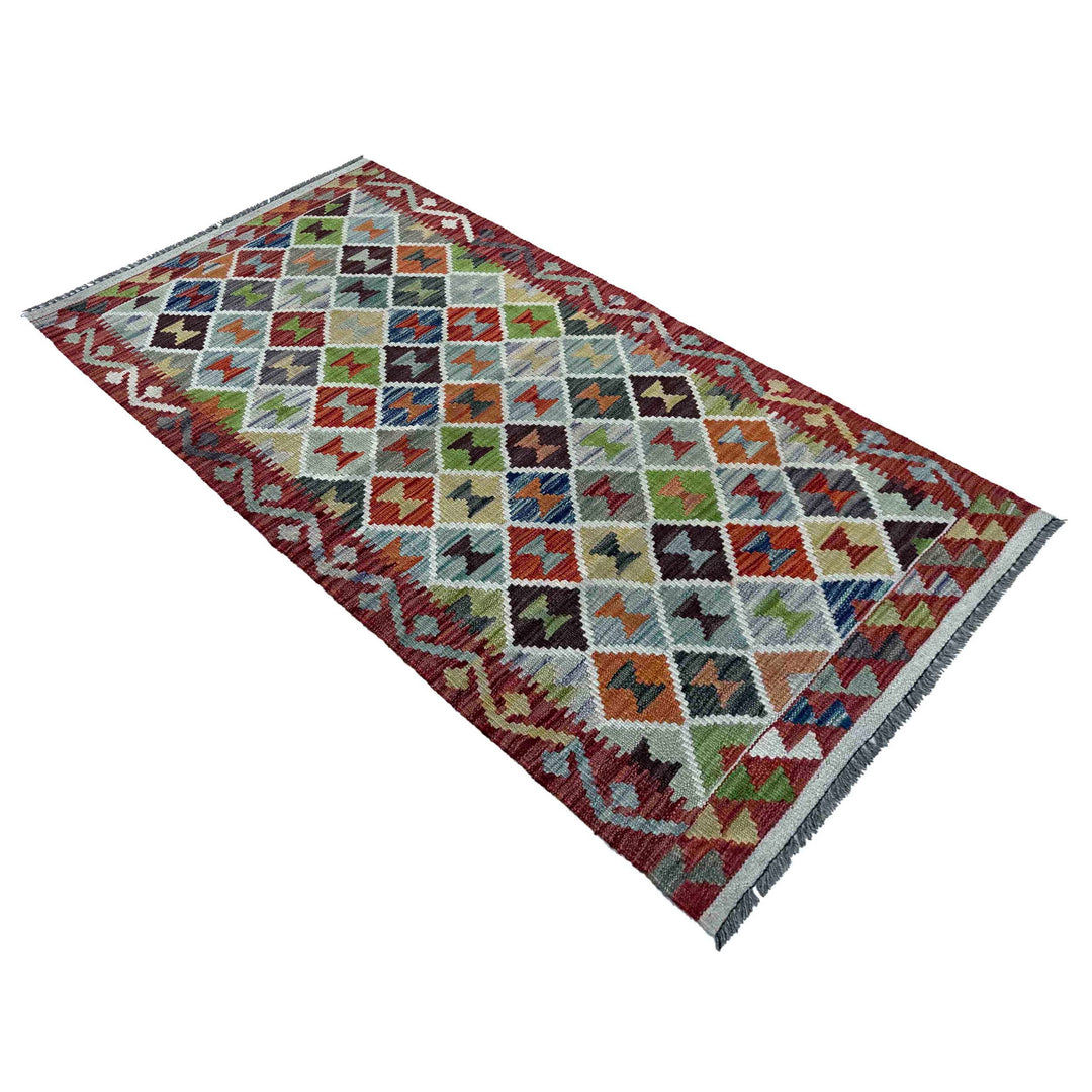 Afghan Vegetable Kilim Rug 2' 9" x 6' 3" Flat-Weave view