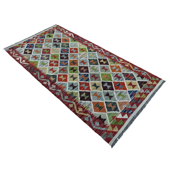 Afghan Vegetable Kilim Rug 2' 9" x 6' 3" Flat-Weave view