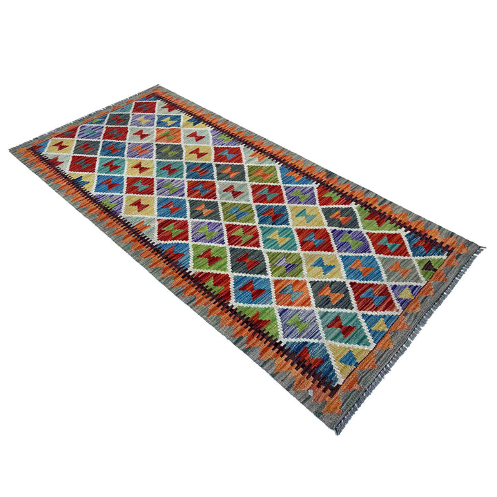 Afghan Vegetable Kilim Rug 2' 9" x 6' 4" Flat-Weave view