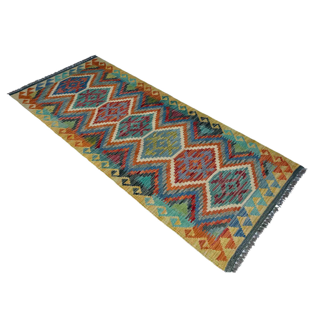 Afghan Vegetable Kilim Rug 2' 4" x 6' 1" Flat-Weave view