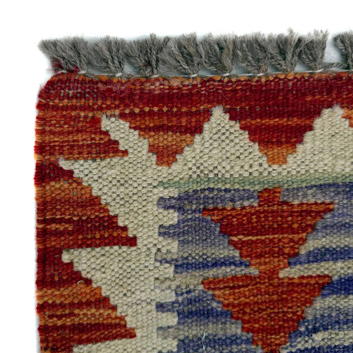 Afghan Vegetable Kilim Rug 2' 8" x 6' 3" Flat-Weave | No. AL388198