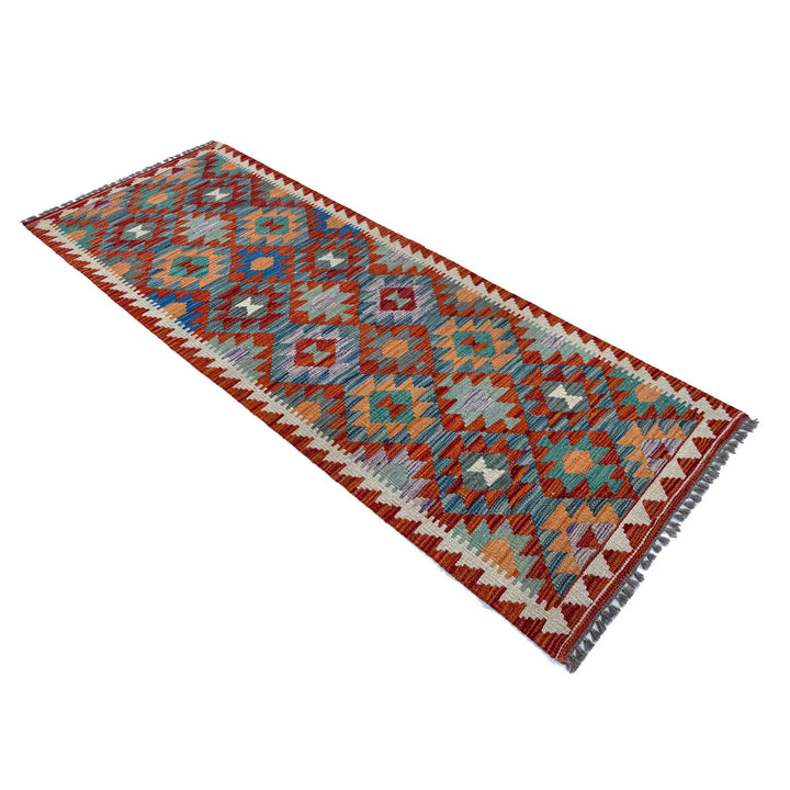 Afghan Vegetable Kilim Rug 2' 5" x 6' 5" Flat-Weave | No. AL95601
