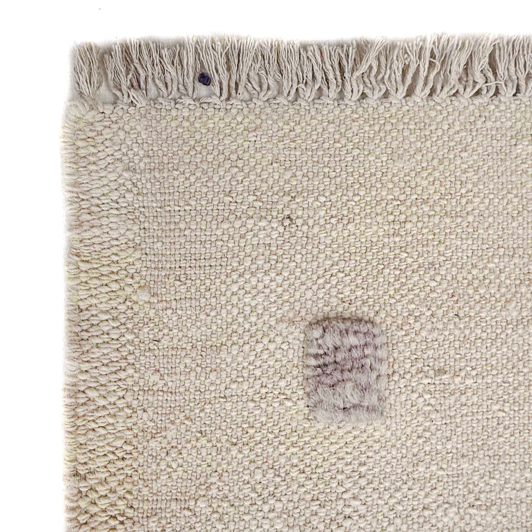 Beige Pakistani Embroidery Kilim Rug 4' 0" x 6' 1" Hand-Knotted | No. AL93118