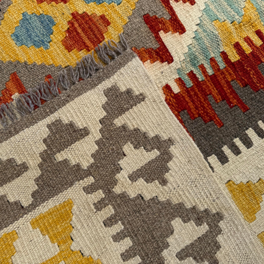 Handmade Turkish Design Wool Kilim 6' 8" x 10' 1" - No. AL95711