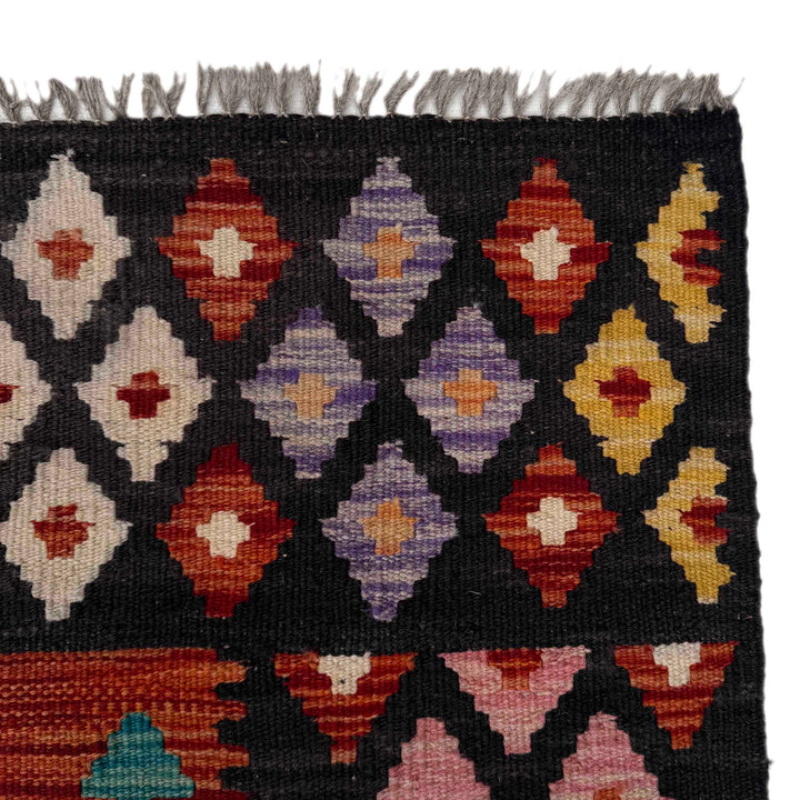 Afghan Vegetable Kilim Rug 6' 7" x 9' 9" Flat-Weave | No. AL71504