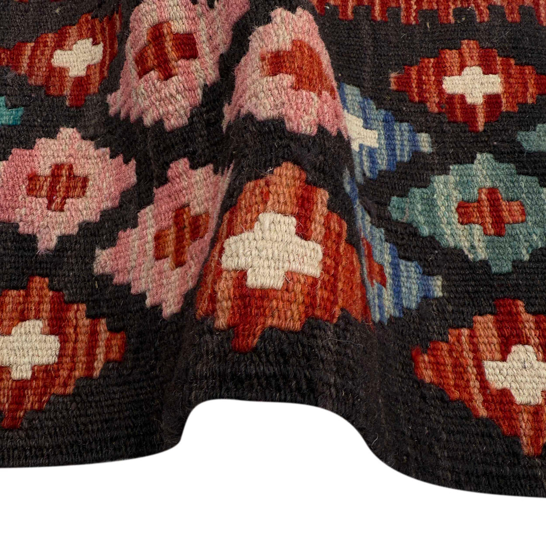 Afghan Vegetable Kilim Rug 6' 7" x 9' 9" Flat-Weave | No. AL71504