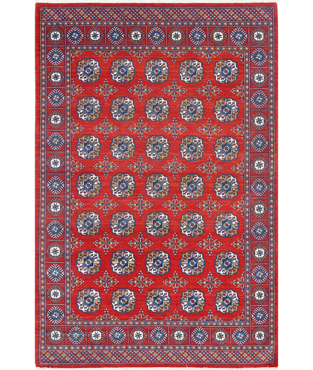 Ajrak Wool & Bamboo Silk Rug 3' 11" x 6' 0" - No. AT21424