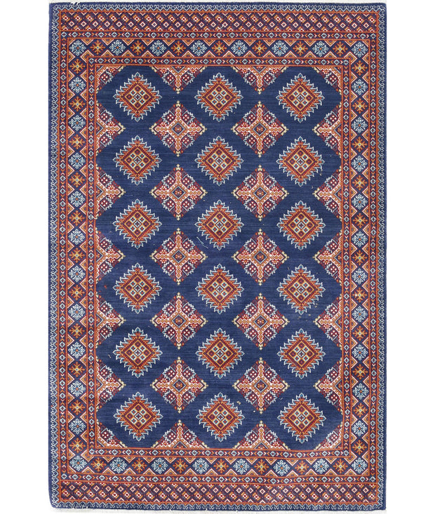 Ajrak Wool & Bamboo Silk Rug 3' 11" x 6' 0" - No. AT50063