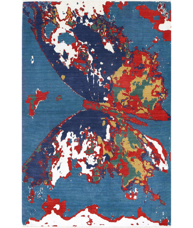 Dhanak Wool & Bamboo Silk Rug 3' 11" x 6' 1" - No. AT77585