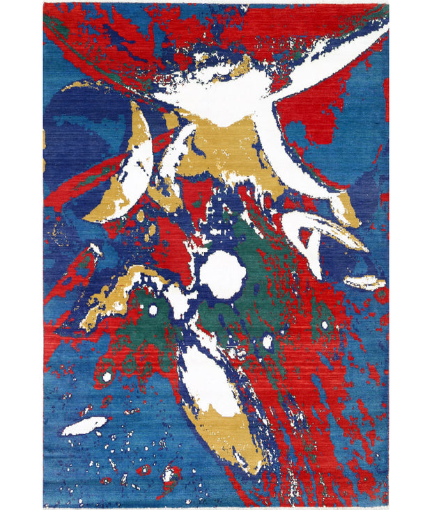 Dhanak Wool & Bamboo Silk Rug 3' 11" x 5' 10" - No. AT51974