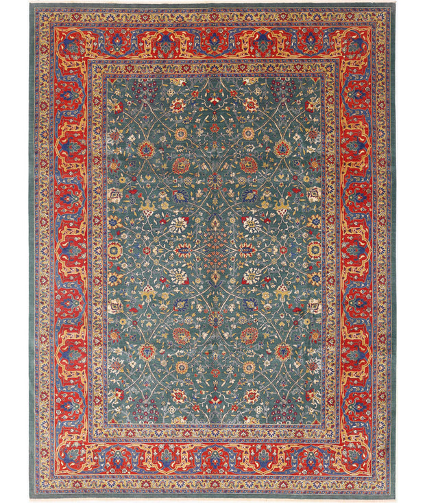 Gulshan Wool & Bamboo Silk Rug 8' 10" x 12' 1" - No. AT61573