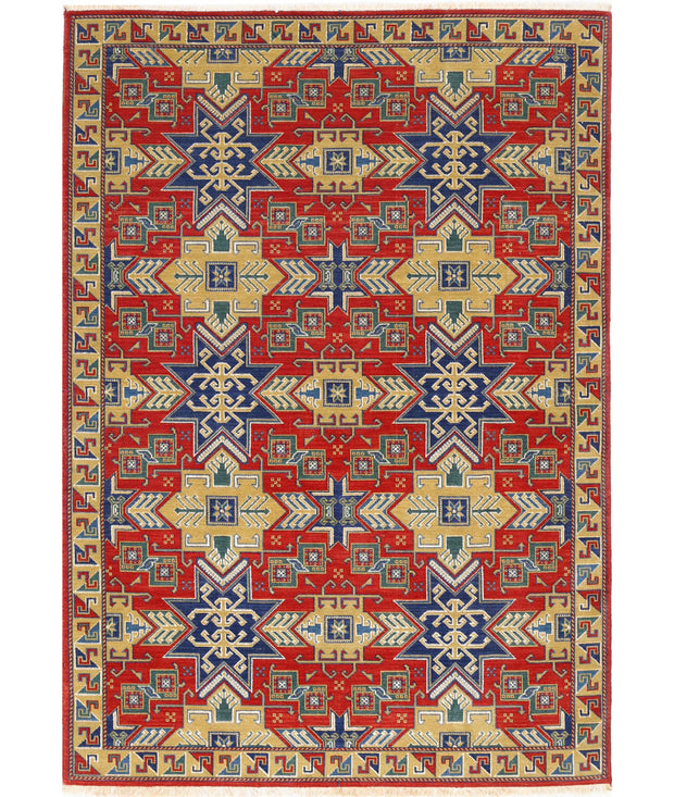 Gulshan Wool & Bamboo Silk Rug 4' 0" x 5' 9" - No. AT10399