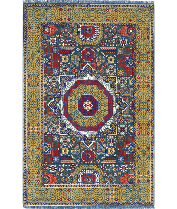 Gulshan Wool & Bamboo Silk Rug 3' 10" x 6' 0" - No. AT17023