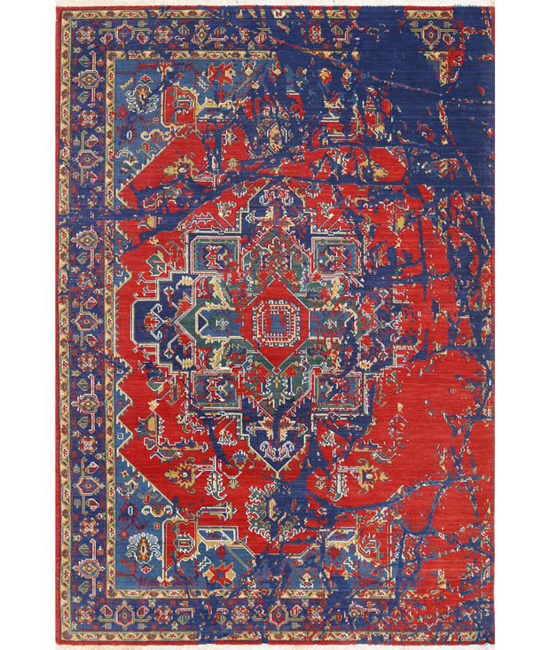 Gulshan Wool & Bamboo Silk Rug 3' 11" x 5' 9" - No. AT61042