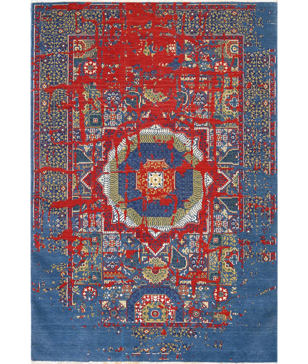 Gulshan Wool & Bamboo Silk Rug 3' 11" x 5' 9" - No. AT66304