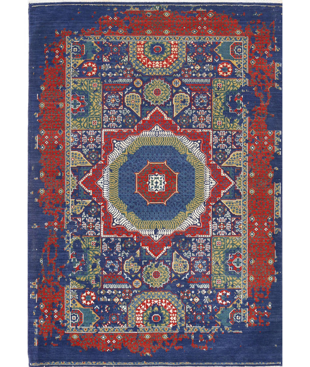 Gulshan Wool & Bamboo Silk Rug 4' 0" x 5' 9" - No. AT81963