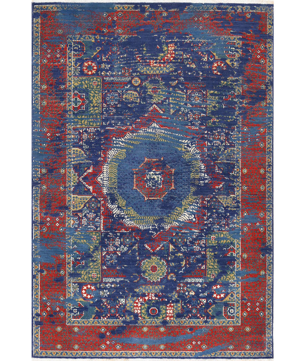 Gulshan Wool & Bamboo Silk Rug 3' 11" x 5' 9" - No. AT82565