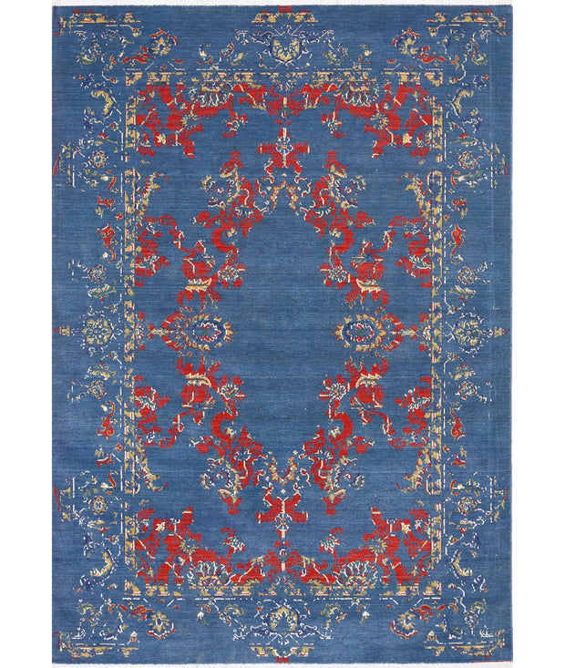 Gulshan Wool & Bamboo Silk Rug 4' 0" x 5' 9" - No. AT62025