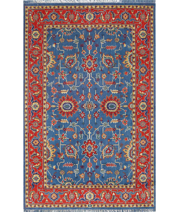 Gulshan Wool & Bamboo Silk Rug 3' 10" x 6' 1" - No. AT29848