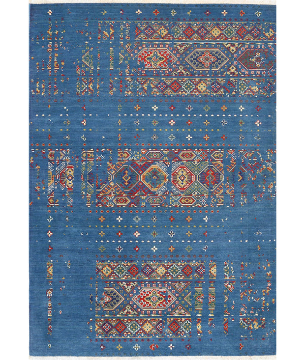 Gulshan Wool & Bamboo Silk Rug 4' 0" x 5' 9" - No. AT66801
