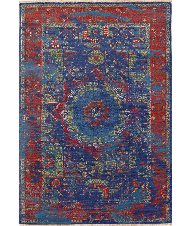 Gulshan Wool & Bamboo Silk Rug 3' 11" x 5' 10" - No. AT84864