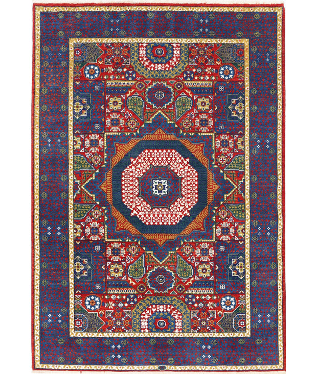 Gulshan Wool & Bamboo Silk Rug 4' 0" x 5' 10" - No. AT15791