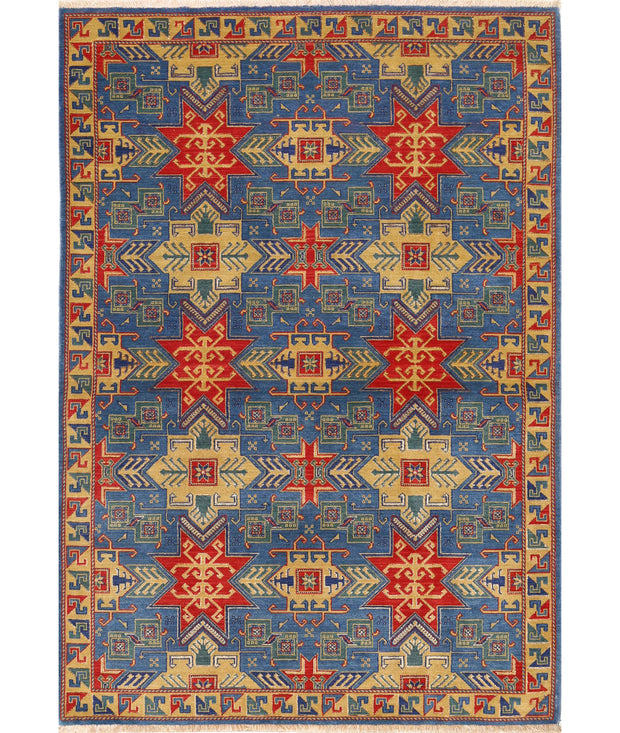 Gulshan Wool & Bamboo Silk Rug 4' 0" x 5' 9" - No. AT37127
