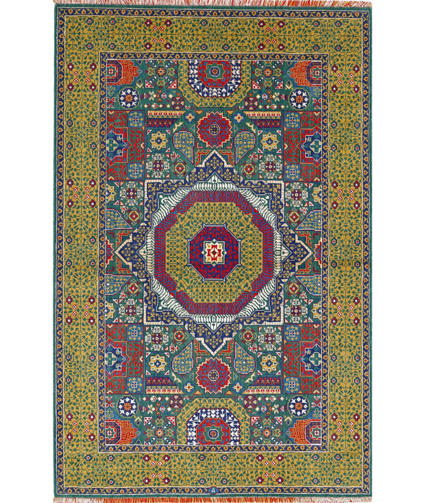 Gulshan Wool & Bamboo Silk Rug 3' 10" x 6' 0" - No. AT74037