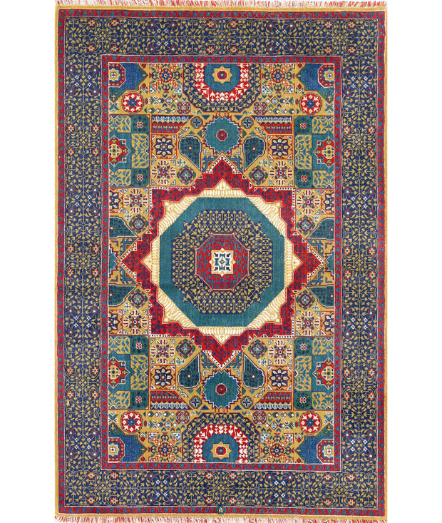 Gulshan Wool & Bamboo Silk Rug 3' 10" x 6' 0" - No. AT90096