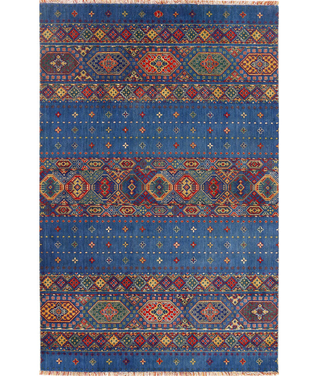 Gulshan Wool & Bamboo Silk Rug 3' 10" x 6' 0" - No. AT37017