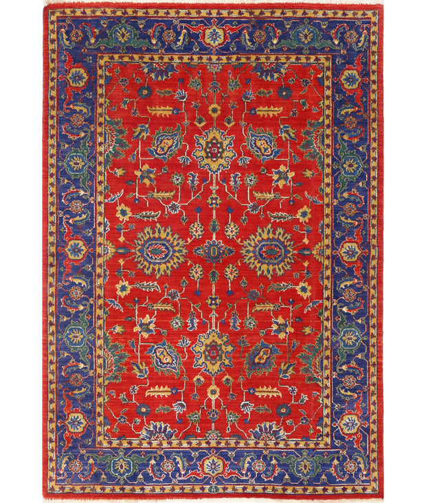 Gulshan Wool & Bamboo Silk Rug 4' 0" x 5' 10" - No. AT36179