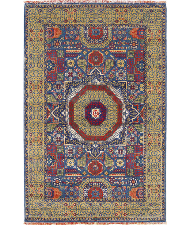 Gulshan Wool & Bamboo Silk Rug 3' 10" x 6' 0" - No. AT55405