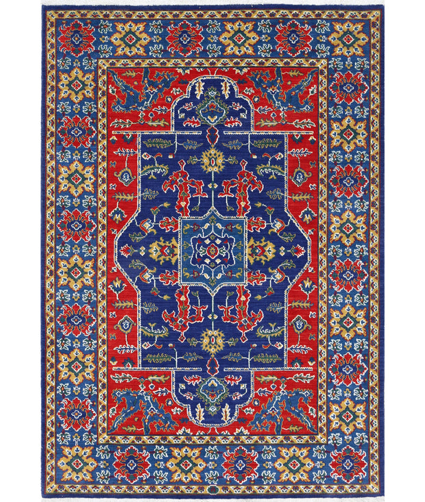 Gulshan Wool & Bamboo Silk Rug 4' 0" x 5' 10" - No. AT10487