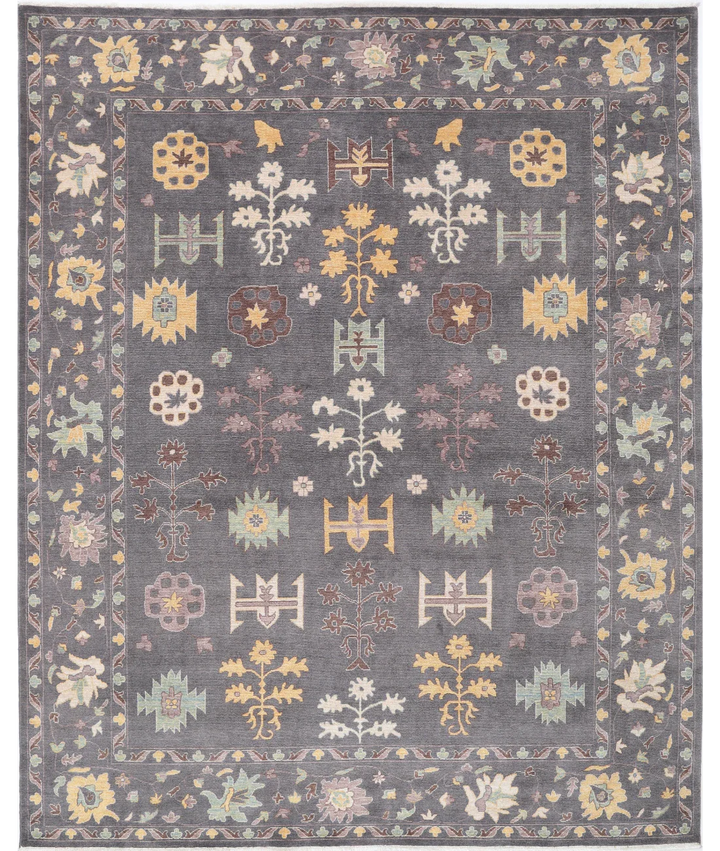 Brown Pakistani Oriental Rug 7' 11" x 10' 0" Hand-Knotted