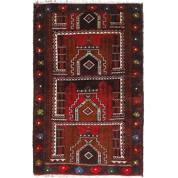 Hand Knotted Prayer Rug 2' 7" x 4' 2" - No. AL57029