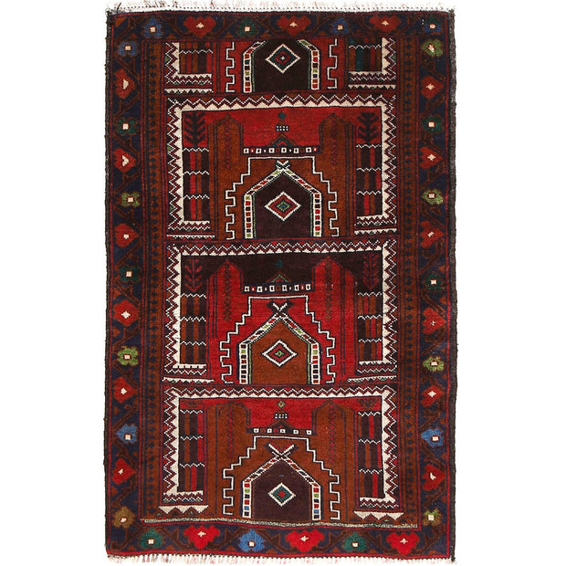 Hand Knotted Prayer Rug 2' 7" x 4' 2" - No. AL57029
