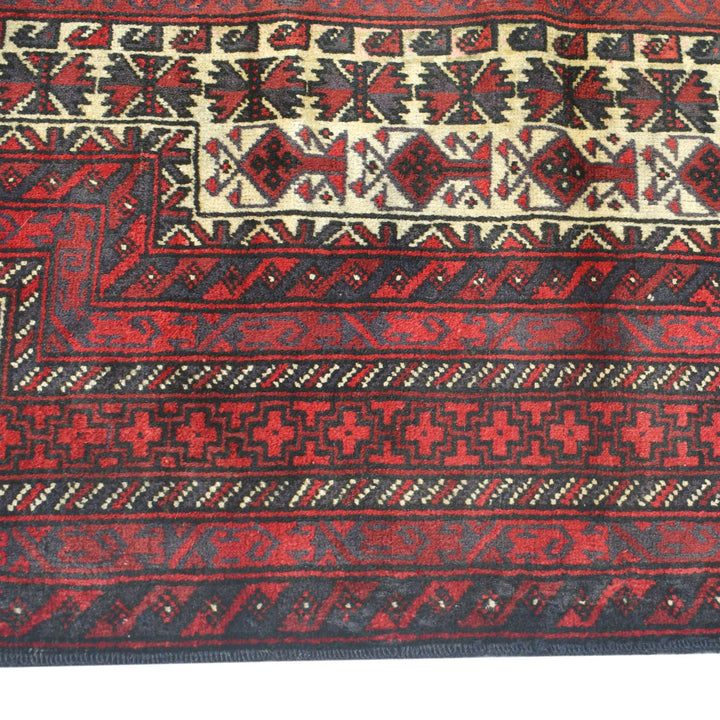 Afghan Prayer Rug 3' 2" x 5' 3" Hand-Knotted | No. AL20021
