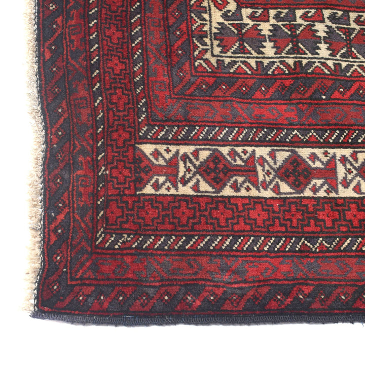 Afghan Prayer Rug 3' 2" x 5' 3" Hand-Knotted | No. AL20021
