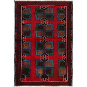 Red Baluchi Rug 2' 11" x 4' 5" - No. AL67476