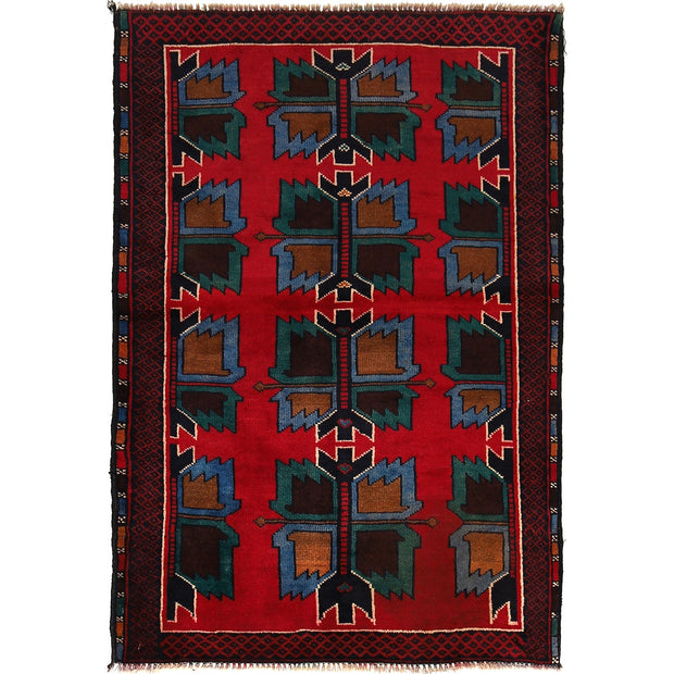 Red Baluchi Rug 2' 11" x 4' 5" - No. AL67476