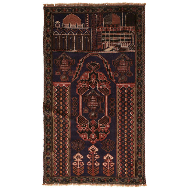 Hand Knotted Prayer Rug 2' 8" x 4' 9" - No. AL38301