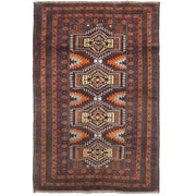 Hand Knotted Baluchi Rug 3' 7" x 5' 11" - No. AL95164