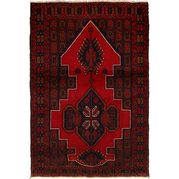 Handmade Baluchi Rug 3' 3" x 4' 5" - No. AL62554