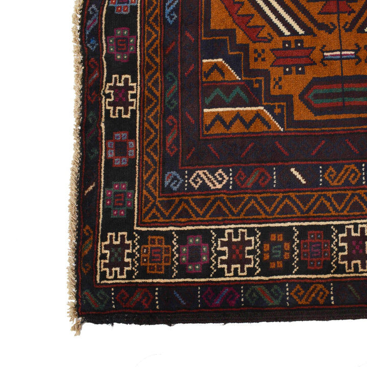 Brown Color Baluchi Rug 3' 10" x 5' 9" - No. AL94697