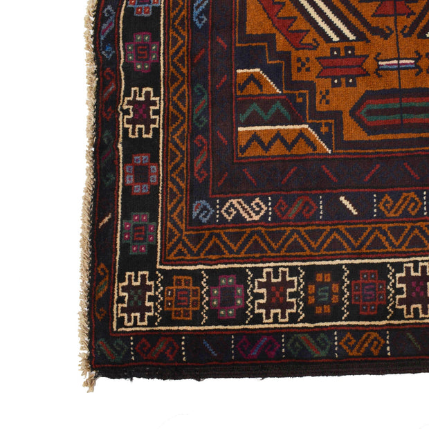 Brown Color Baluchi Rug 3' 10" x 5' 9" - No. AL94697